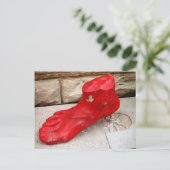 レッド足彫刻シカゴ ポストカード (スタンド正面)