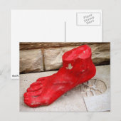 レッド足彫刻シカゴ ポストカード (正面/裏面)