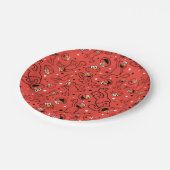 レッド踊りエルモパターン ペーパープレート (アングル)