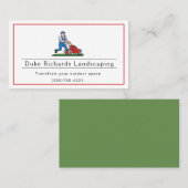 レッド造園ヤードローンモーワーガーデンサービス 名刺 (正面/裏面)