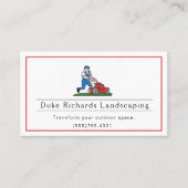 レッド造園ヤードローンモーワーガーデンサービス 名刺 (正面)