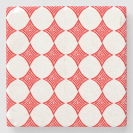 レッド遊のカードシンボルダイヤモンドシェイプリノカット ストーンコースター