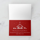 レッド醜いクリスマスセーターハッピーバースデーイエス シーズンカード (内部)