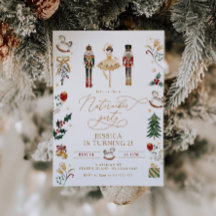 レッド金ゴールドくるみ割りバレリーナ子供の誕生日パーティー