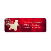 レッド金ゴールドウィンターイングリッシュコッカースパニエル犬 ラベル (正面)