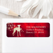 レッド金ゴールドウィンターウィペット差出人住所 ラベル (インサイチュ)