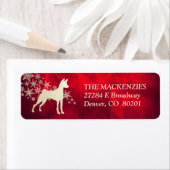 レッド金ゴールドウィンターバセンジ差出人住所 ラベル (インサイチュ)