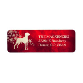 レッド金ゴールドウィンタービズラ差出人住所 ラベル