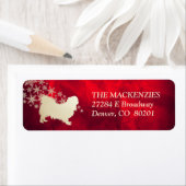 レッド金ゴールドウィンターペキゼ差出人住所 ラベル (インサイチュ)