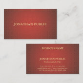 レッド金ゴールドエレガントダマスクエリートプロフェッショナルラグジュアリー 名刺 (正面/裏面)