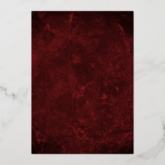 レッド金ゴールドエレガントダマスクティアラキンセアニェラ 箔招待状 (裏面)