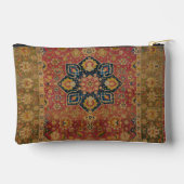 レッド金ゴールドカシャンカーペットラグペルシアアジア アクセサリーポーチ (裏面)