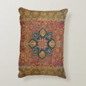 レッド金ゴールドカシャンカーペットラグペルシアアジア アクセントクッション (裏面(縦))