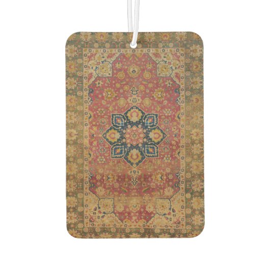 レッド金ゴールドカシャンカーペットラグペルシアアジア カーエアーフレッシュナー (裏面)