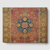 レッド金ゴールドカシャンカーペットラグペルシアアジア ゲストブック (裏面)