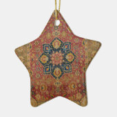 レッド金ゴールドカシャンカーペットラグペルシアアジア セラミックオーナメント (左)