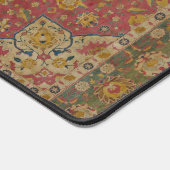 レッド金ゴールドカシャンカーペットラグペルシアアジア デスクマット (コーナー)