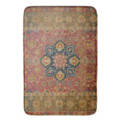 レッド金ゴールドカシャンカーペットラグペルシアアジア バスマット (正面縦)