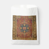 レッド金ゴールドカシャンカーペットラグペルシアアジア フェイバーバッグ (正面)