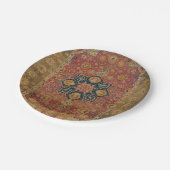 レッド金ゴールドカシャンカーペットラグペルシアアジア ペーパープレート (アングル)