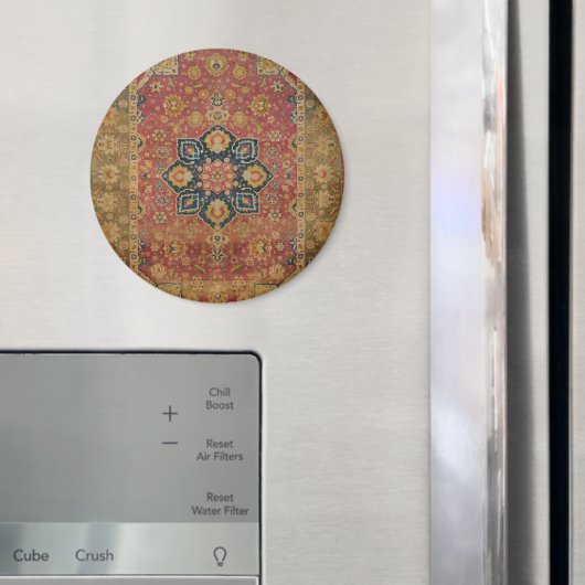 レッド金ゴールドカシャンカーペットラグペルシアアジア マグネット (インサイチュ (冷蔵庫))