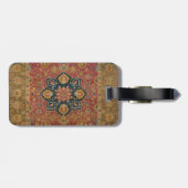 レッド金ゴールドカシャンカーペットラグペルシアアジア ラゲッジタグ (裏面横)