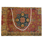 レッド金ゴールドカシャンカーペットラグペルシアアジア ラージペーパーバッグ