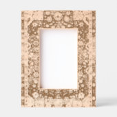 レッド金ゴールドカシャンカーペットラグペルシアアジア レーザー彫刻フレーム (正面)