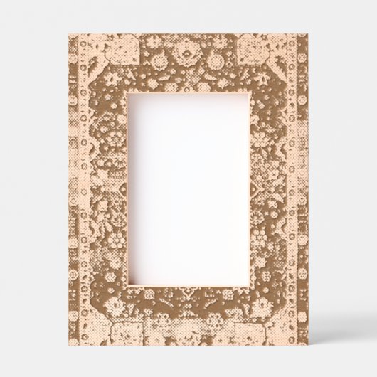 レッド金ゴールドカシャンカーペットラグペルシアアジア レーザー彫刻フレーム (正面)