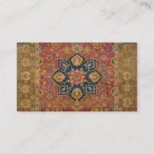 レッド金ゴールドカシャンカーペットラグペルシアアジア 名刺 (裏面)