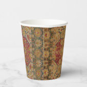 レッド金ゴールドカシャンカーペットラグペルシアアジア 紙コップ (右)