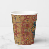 レッド金ゴールドカシャンカーペットラグペルシアアジア 紙コップ (正面)