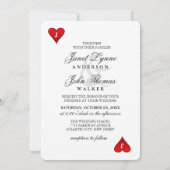 レッド金ゴールドキングクイーンベガス一緒に招待状 招待状 (裏面)