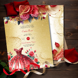 レッド金ゴールドキンセアニェラドレスセレモニー披露宴