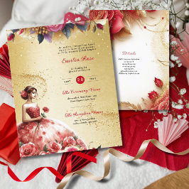 レッド金ゴールドキンセアニェラドレスセレモニー披露宴