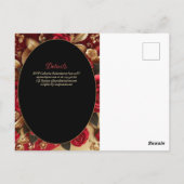 レッド金ゴールドキンセアニェラドレスセレモニー披露宴 ポストカード (裏面)