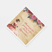 レッド金ゴールドキンセアニラドレスイベントパリウェアカスタム スタンダードランチョンナプキン (角)