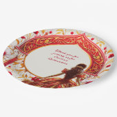 レッド金ゴールドキンセアニラドレスカスタム ペーパープレート (アングル)