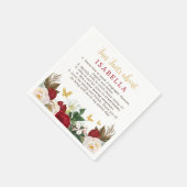 レッド金ゴールドキンセアニラパーティーおもしろいファクトナプキンス スタンダードカクテルナプキン (角)