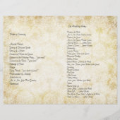 レッド金ゴールドギャツビーペイズリーピーコック結婚式 プログラム (裏面)