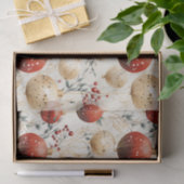 レッド金ゴールドクリスマスオーナメントホリーベリーデクページ 薄葉紙 (ギフト)