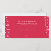 レッド金ゴールドクリスマスツリーオーナメント シーズンカード (裏面)