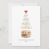 レッド金ゴールドクリスマスツリータイポグラフィ事業 シーズンカード (正面)