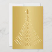レッド金ゴールドクリスマスホリデーツリー 招待状 (裏面)