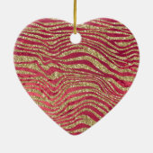 レッド金ゴールドグラムヒョウ セラミックオーナメント (裏面)