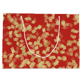 レッド金ゴールドグラム誕生日 ラージペーパーバッグ (裏面)