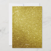 レッド金ゴールドグリッターパーソナライズされたファミリークリスマス シーズンカード (裏面)