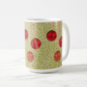 レッド金ゴールドグリッターメリークリスマスボードマグ コーヒーマグカップ (正面右)