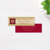 レッド金ゴールドグリッタールックスノーフレーク結婚式の引き出物ラベル (デスク)