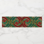 レッド金ゴールドグリーンクリスマスホリデー ペットボトルラベル